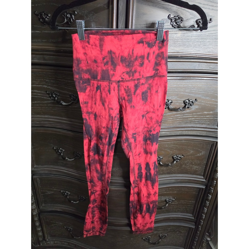Lululemon Align High-Rise Pant 25 Diamond Dye Red Cast Black LW5CWES Size 2